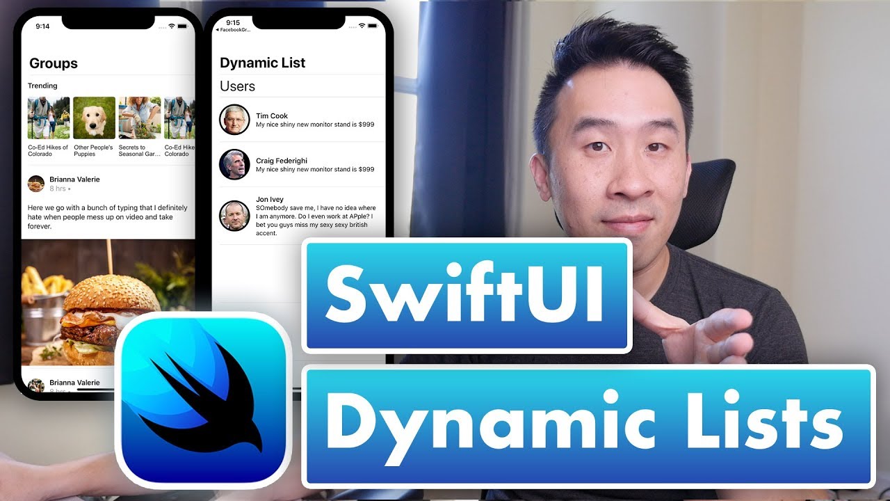SwiftUI Basics: Dynamic Lists, HStack VStack, Images with Circle Clipped Stroke Overlays
