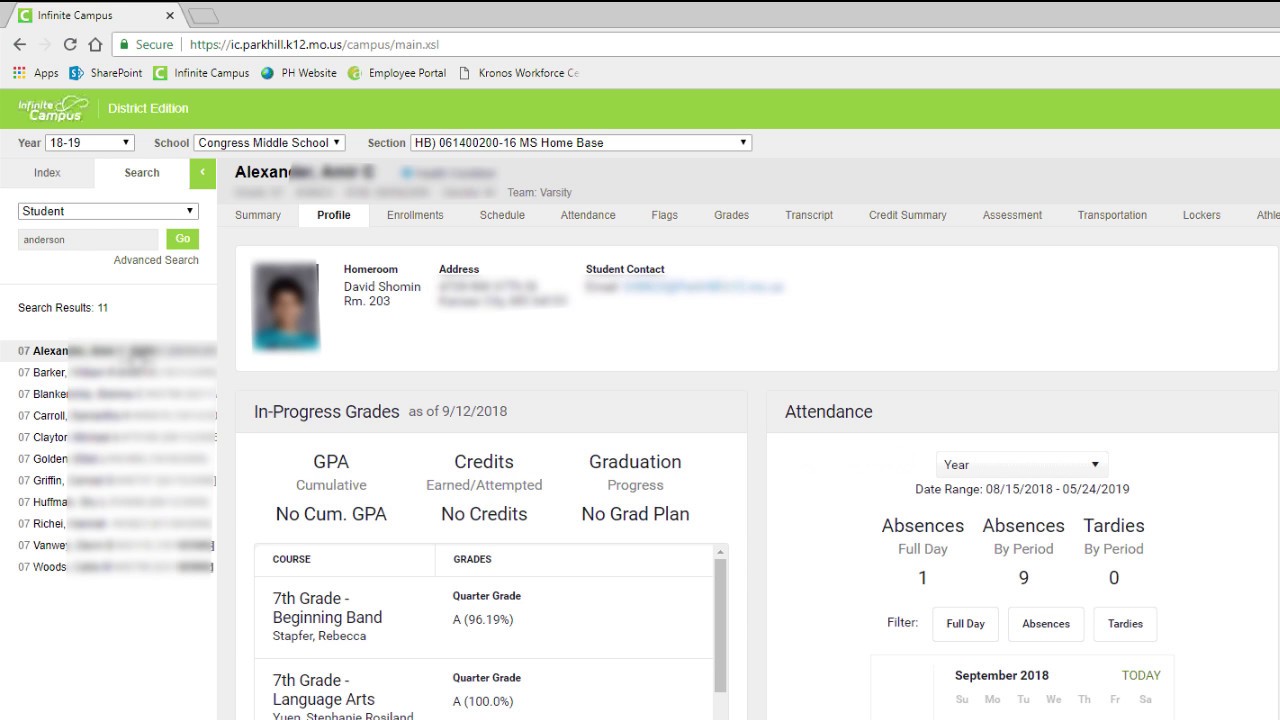 Checking In-Progress Grades
