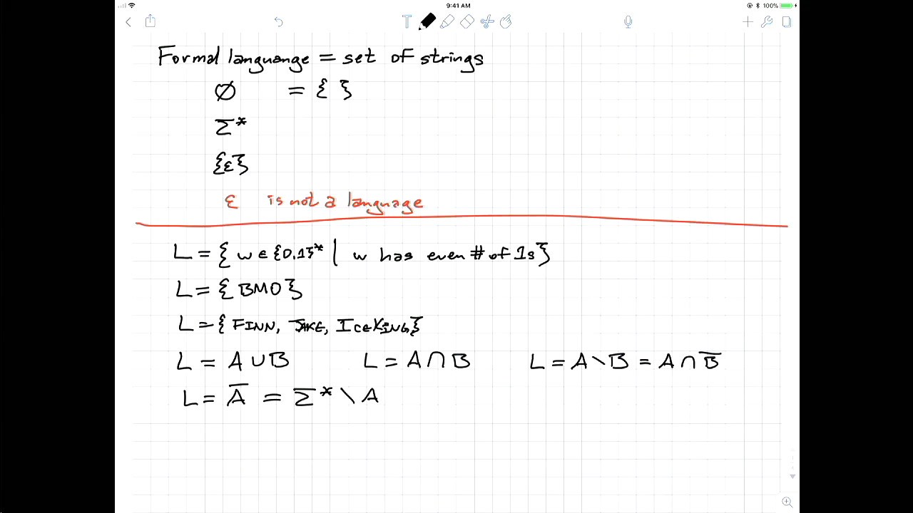 2018-01-18 Languages and regular expressions
