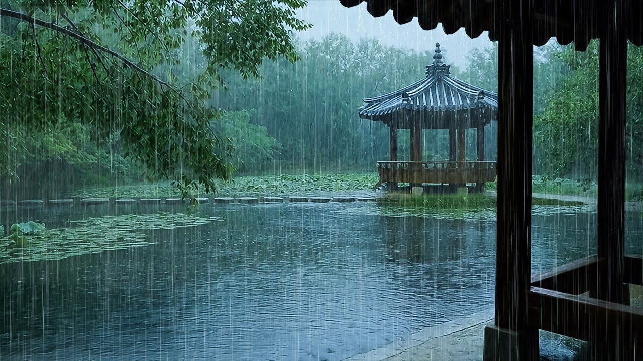 Fall into Deep Sleep with Gentle Rain on Forest Lake | ASMR Natural Rain Sounds