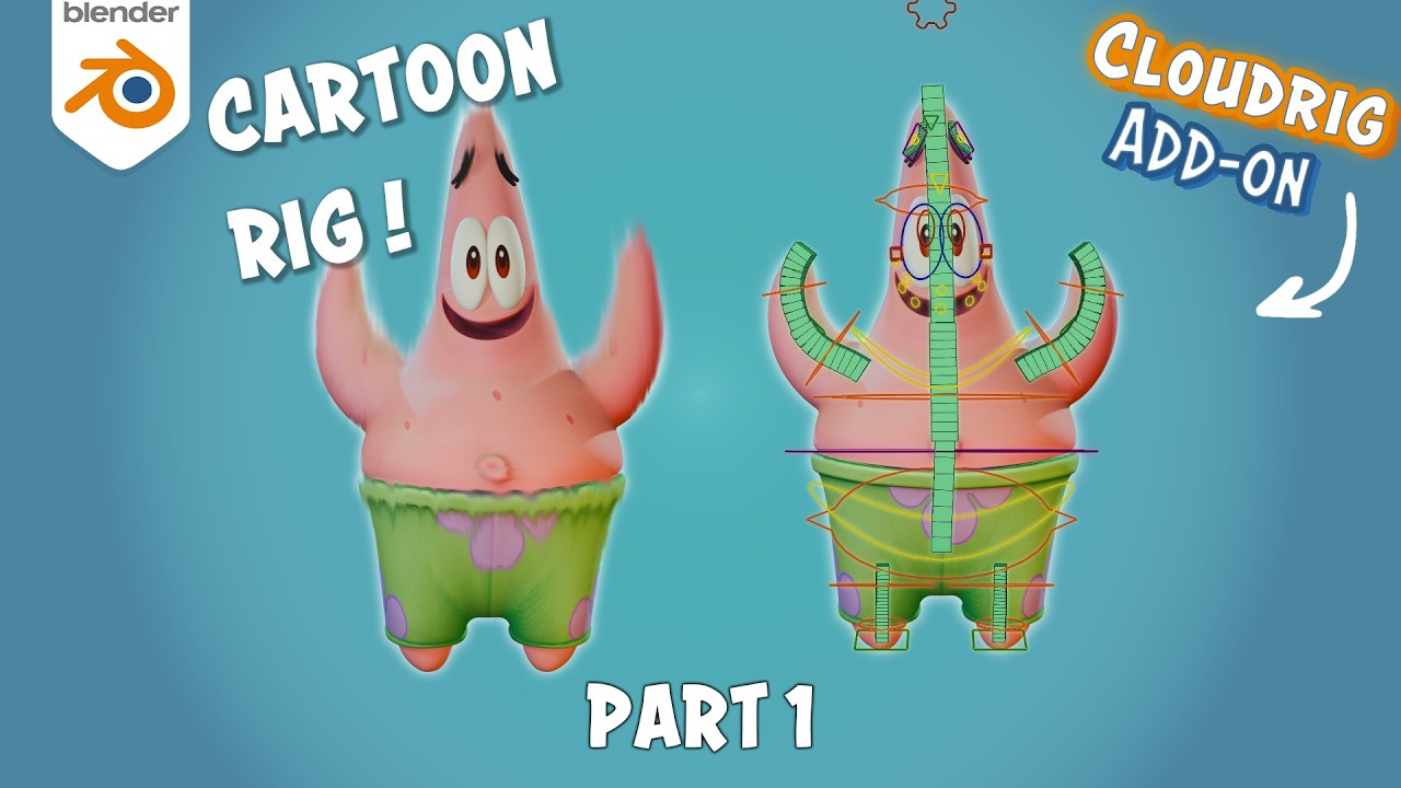 Comment FAIRE un RIG CARTOON ! | Tuto RIG Patrick avec CLOUDRIG Part 1
