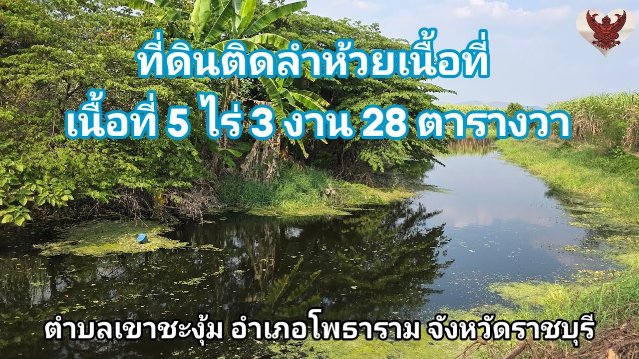 EP.5/2026 ที่ดินติดลำห้วยเนื้อที่ เนื้อที่ 5 ไร่ 3 งาน 28 ตรว.❗️ไร่ละ 400,000 บาท❗️#ที่ดินราชบุรี 