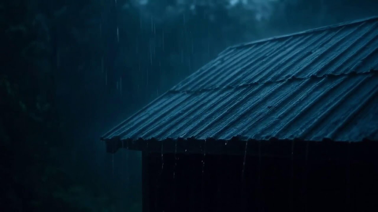 Heavy Thunderstorm Rain on the Roof | Sleep Instantly Tonight AHD