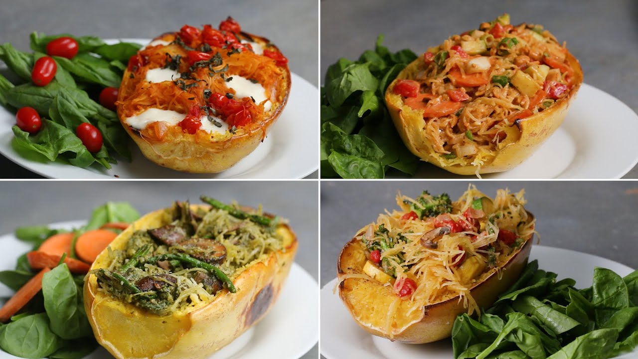 Spaghetti Squash 4 Ways (Easy Dinner For 2!)