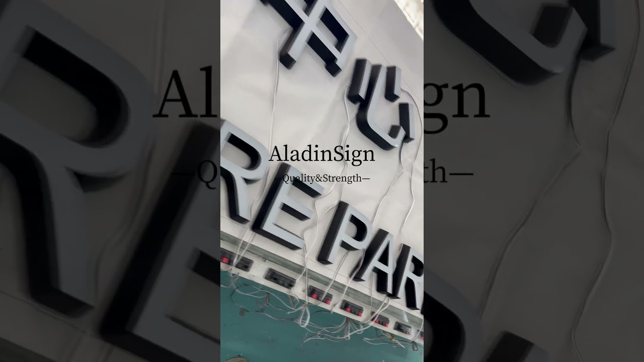Painted waterproof metal luminous advertising signage.