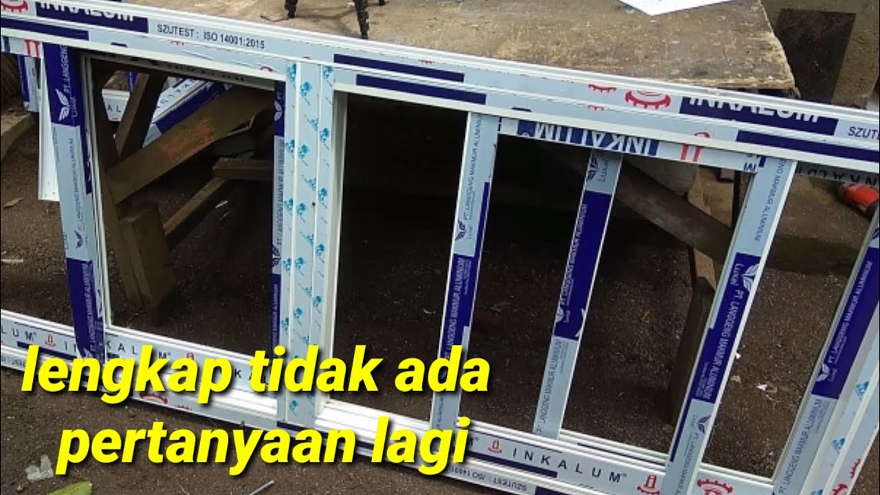 jendela sliding aluminium... pembuatan jendela geser... lombok aluminium