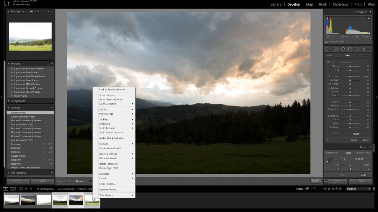 Создание HDR в Lightroom CC 2015