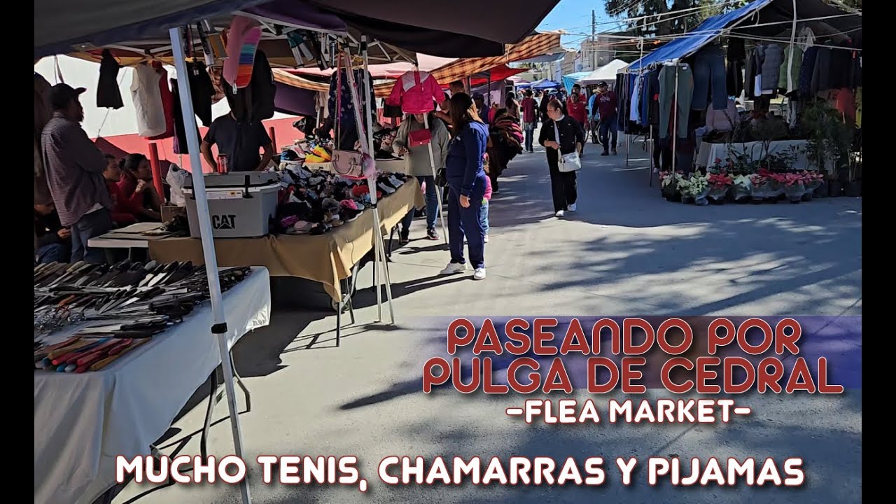 Paseando por la Pulga de Cedral(Flea Market)│Mucho tenis, chamarras y pijamas│Buscando joyitas!