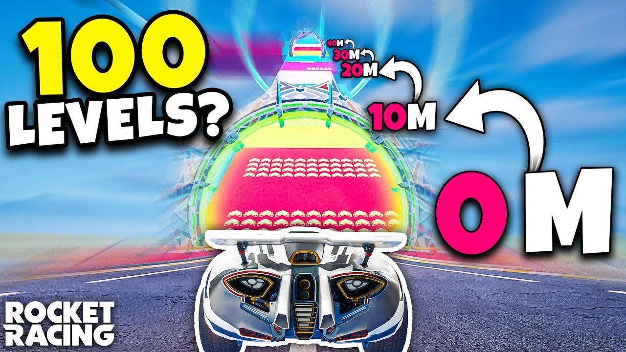 Rocket Racing, but the map has 100 LEVELS
