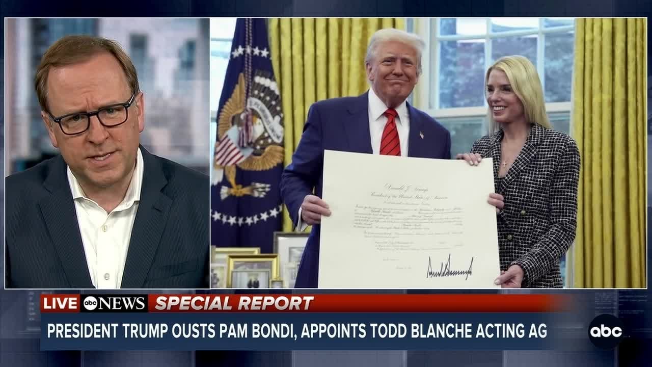 ABC News Special Report: Trump fires U.S. Attorney General Pam Bondi