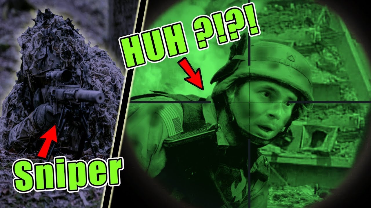 Hidden in Dark Ghillie Sniper Destroys Unsuspecting Airsoft Team