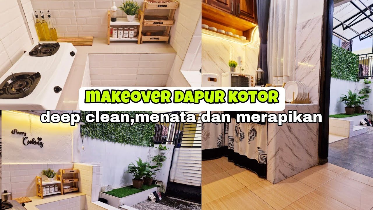 SUAMI LANGSUN PANGLING⁉️MAKEOVER DAPUR KOTOR MENJADI BERSIH DAN TERTATA RAPI|DEEP CLEANING DAPUR