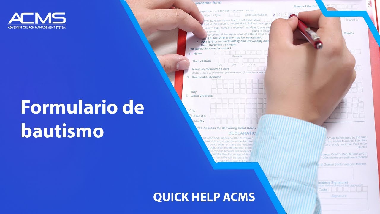 Formulario de bautismo