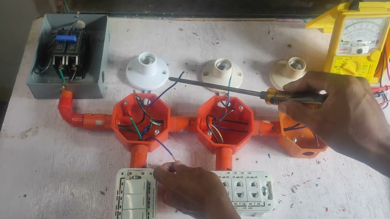 3 Gang Switch & 3 Gang Outlet Wiring Easy Tutorial