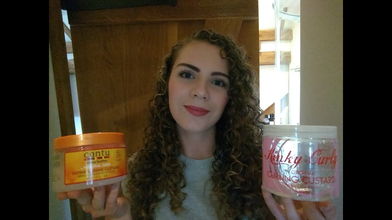 Comparing: Kinky Curly Curling Custard & Cantu Define & Shine Custard