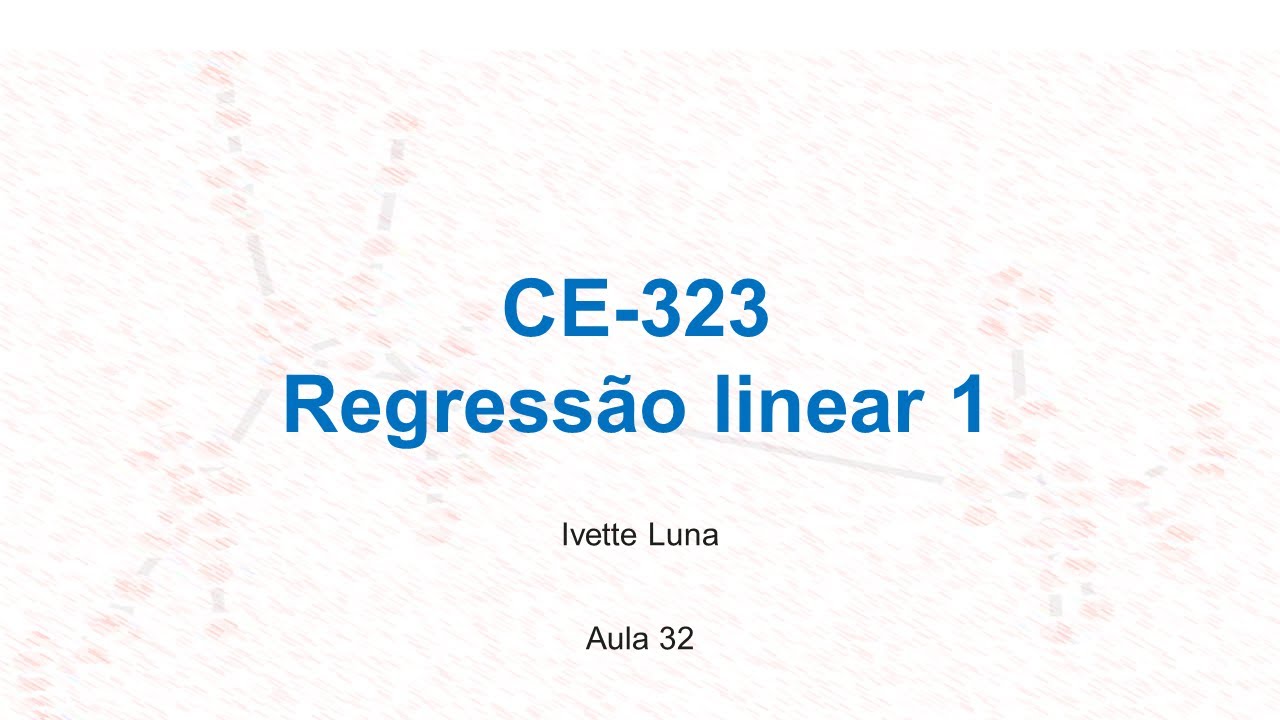 Aula 32: modelo de regressão linear simples - parte 1 (estimadores de MQO)