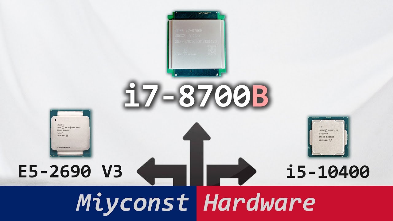 🇬🇧 Core i7-8700B (E-2186M, QTJ2), test and comparison against Core i5-10400 & Xeon E5-2690 V3