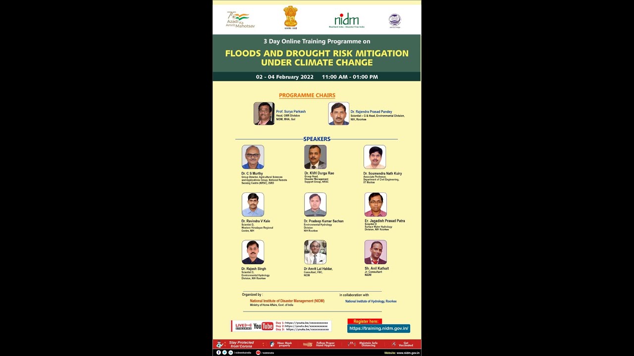 Floods and Drought Risk Mitigation under Climate Change.| DISASTER IN INDIA | 2022 | DRR | FLOOD DRR
