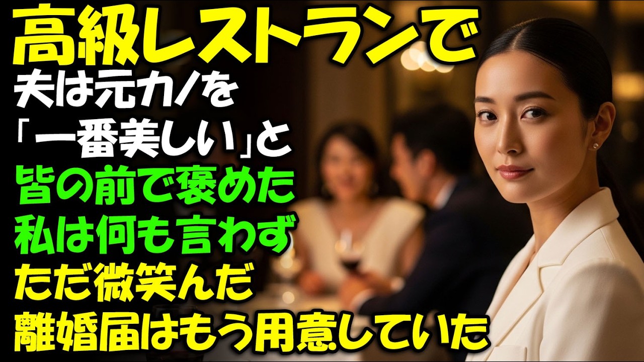 高級レストランで、夫は元カノを「人生で一番美しい女性だ」と褒めた。私は何も言わず微笑んだ——その頃、私はすでに離婚届を用意していた。