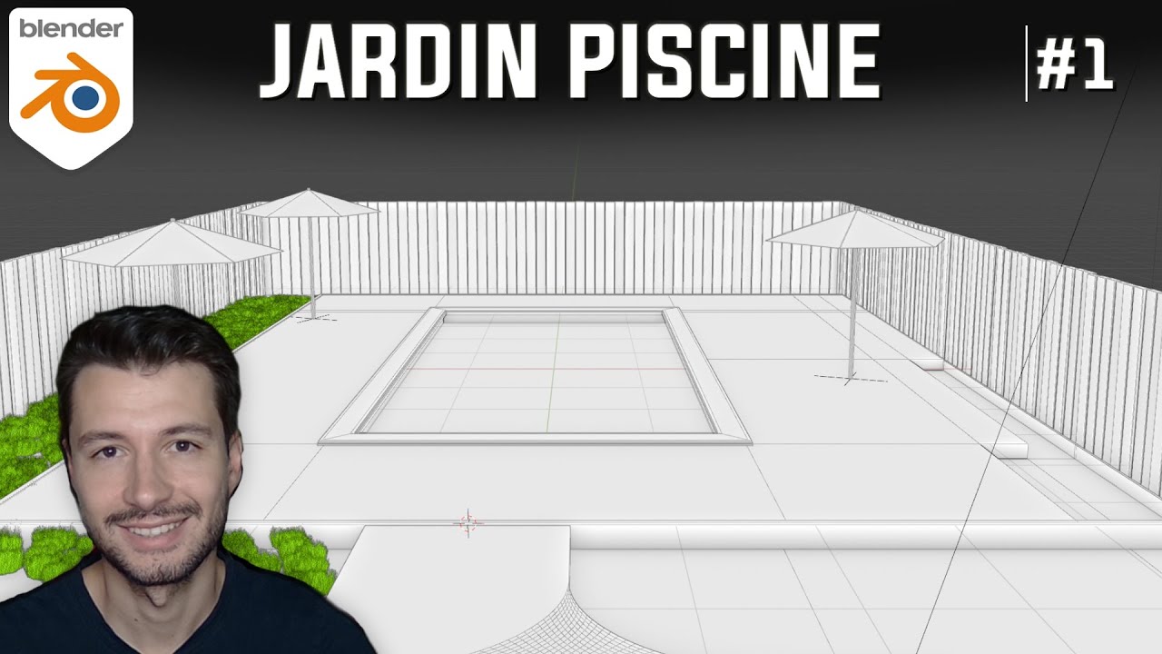 Jardin piscine avec Blender | Partie 1