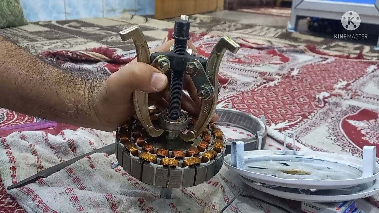 صيانة وتصليح مروحه سقفيه( تبديل بولبرن )