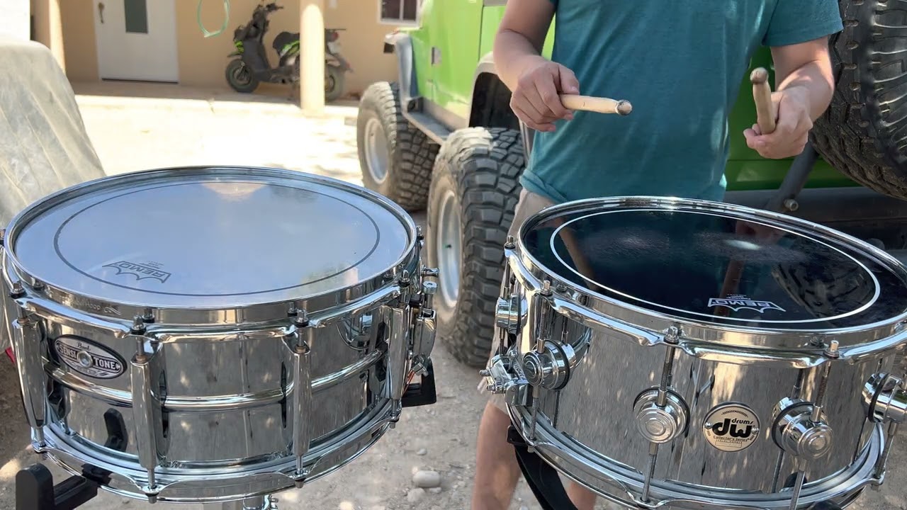 Parche remo pinstripe vs parche remo ebony tarola dw tarola pearl cual es mejor para banda