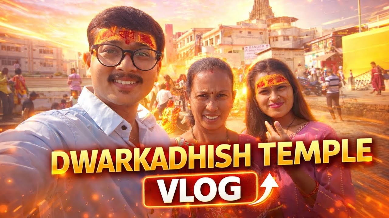 DWARKADHISH Temple Darshan Vlog | Sudama Setu, Gomti Ghat, Bhadkeshwar Temple, Lighthouse Part 3 😍🙏🏻