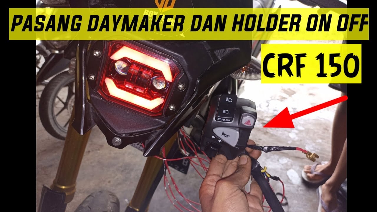 Cara pasang saklar / holder kiri domino pnp CRF 150 - CARA MEMATIKAN LAMPU DEPAN HONDA CRF 150