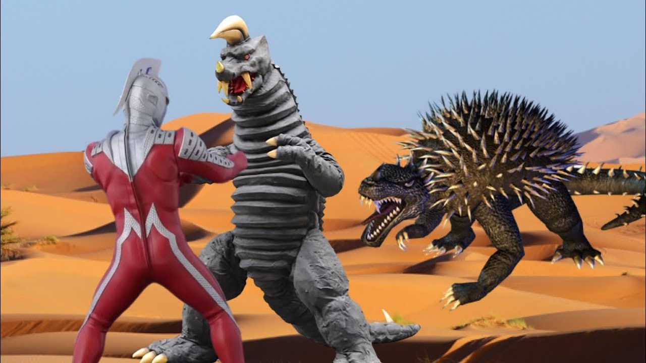 Black King VS Anguirus & Ultraseven