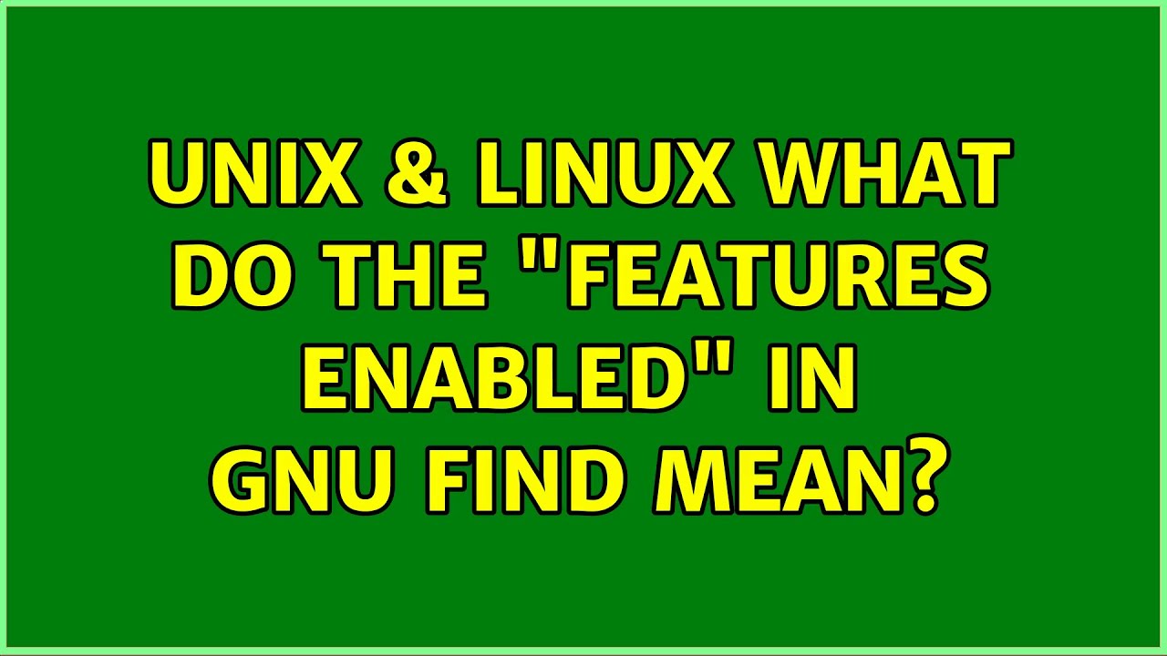 Unix & Linux: What do the 