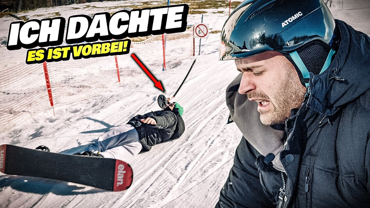 POV: Du musst zum ersten Mal Snowboarden