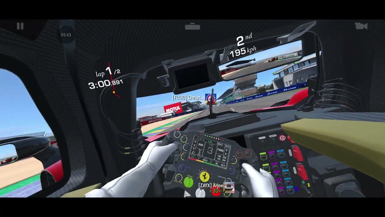 FERRARI 499P ON LE MANS 24H CUP EVENT #realracing3 #lemans #fanatec