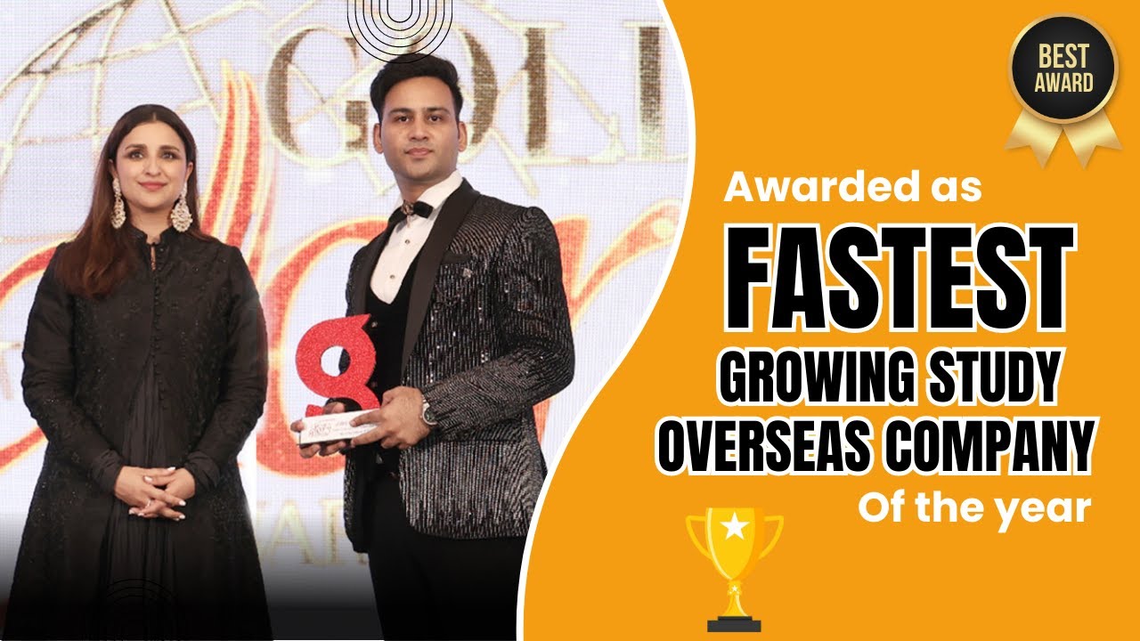 Awarded as Fastest Growing Study Overseas Company of the year
