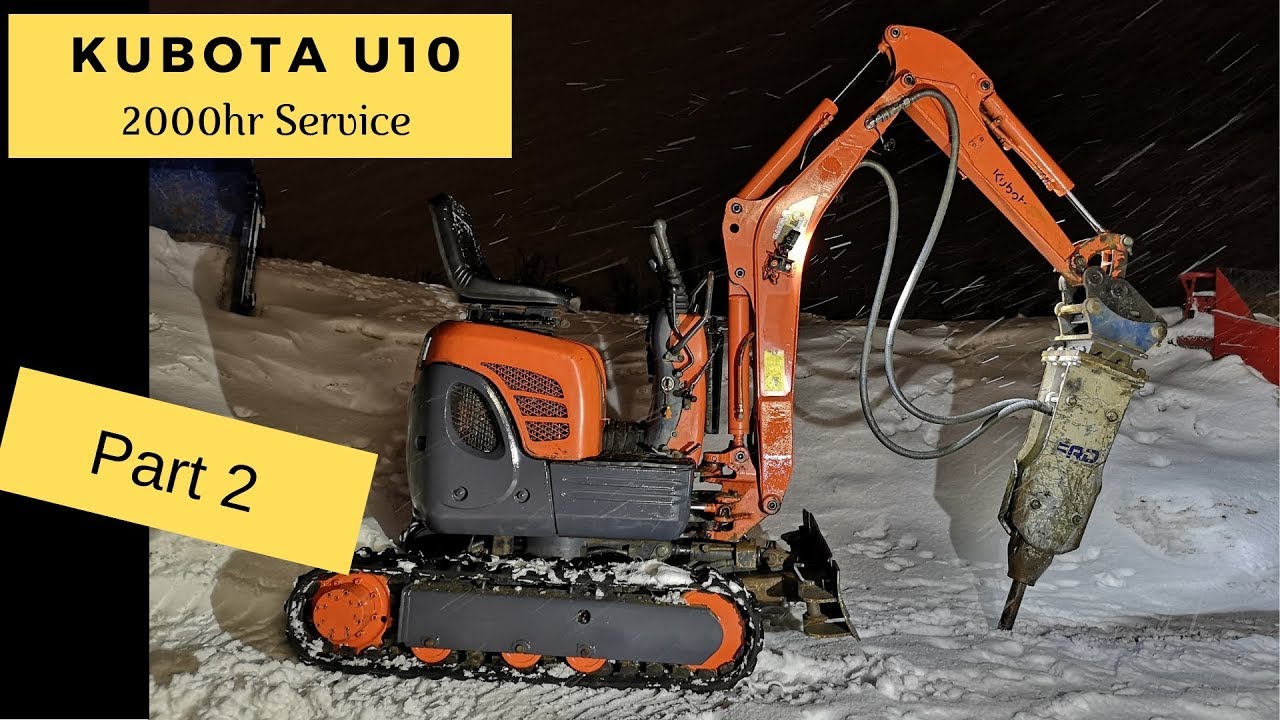 Kubota U10 mini excavator 2000hr service Part 2