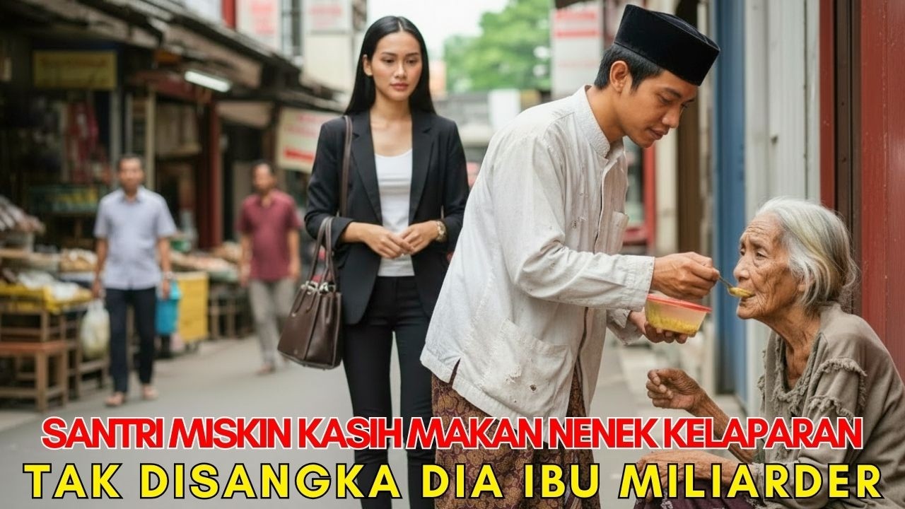 SANTRI TUKANG NASI GORENG MENOLONG NENEK KELAPARAN❗ WANITA KAYA INI MENANGIS TERNYATA NENEK ITU