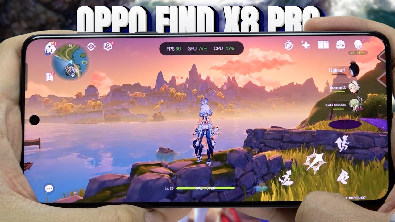 Oppo Find X8 Pro test game Genshin Impact Max Graphics | Dimensity 9400