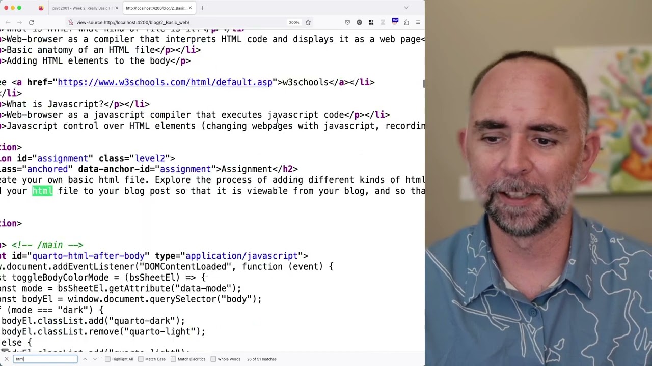 Psyc 2001: Basic html and javascript