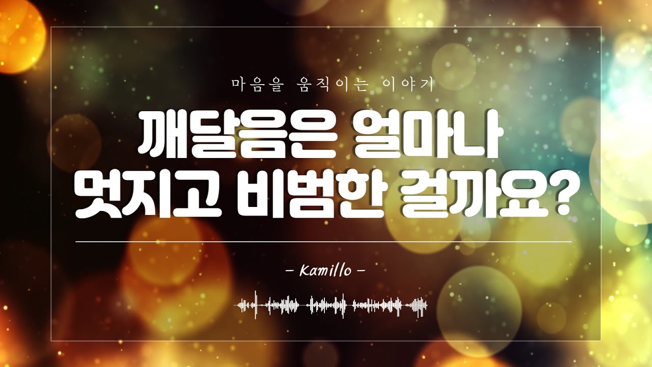 [카밀로 라디오] 비범해지기를 원한다면 덜 깨달으면 됩니다