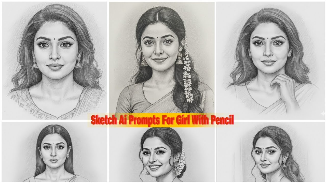 Top AI Sketch Prompts for Girls 2025 | Realistic Pencil Drawing Styles with Google Gemini AI