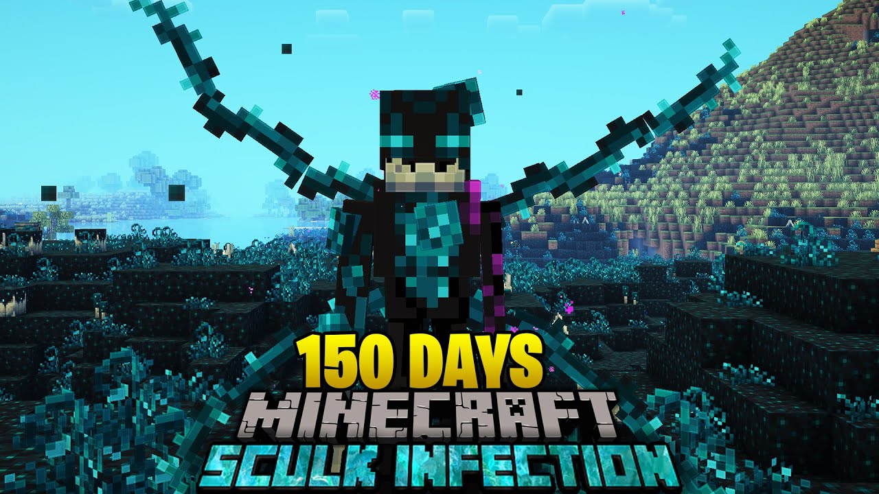 I Survived 150 Days with the Sculk Infection in Hardcore Minecraft(Hindi)!