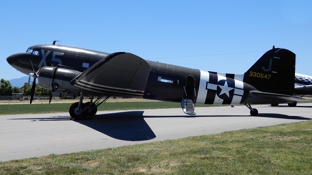 Flight in Douglas “HIPER” DC-3 / C-47 at Flabob Airport DC-3 Fly-In (N62CC)