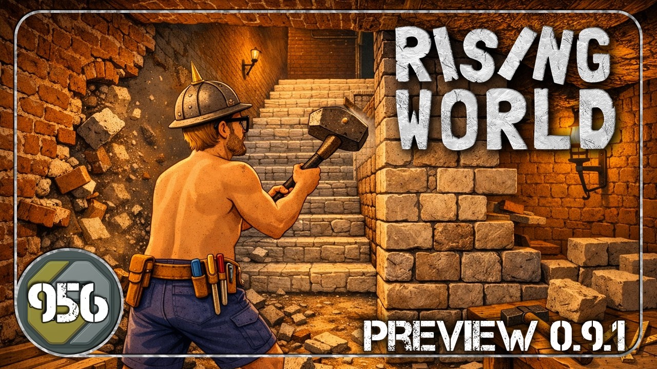 Rising World Preview 0.9.1 Let's Play ★ 956 ★ Umbau des Kellereingangs