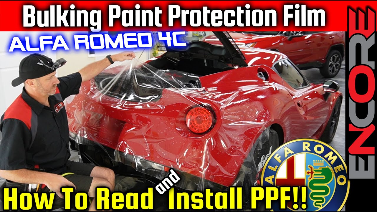 Full Bumper Bulk PPF Installation👀 Alfa Romeo 4C 💡 Paint Protection Film How To DIY