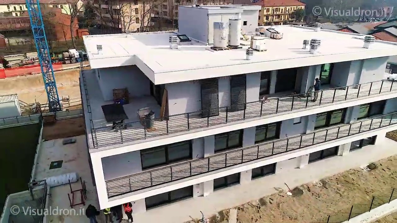 Filmato con drone per cantiere edile a Pavia