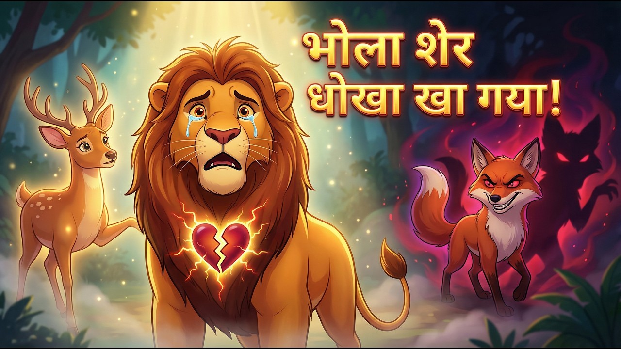 Kids Jungle Moral Story | Sher & Sachha Dost | Buri Sangat Se Bachne Ki Seekh (Animated Hindi Story)