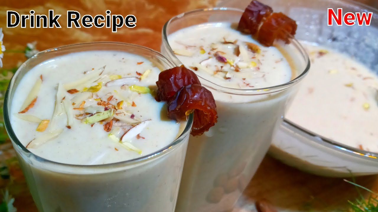 Ramzan Special Badam Khajoor Ka Sharbat For Iftar Healthy Almond & Dates Milkshake | Energy Drink 