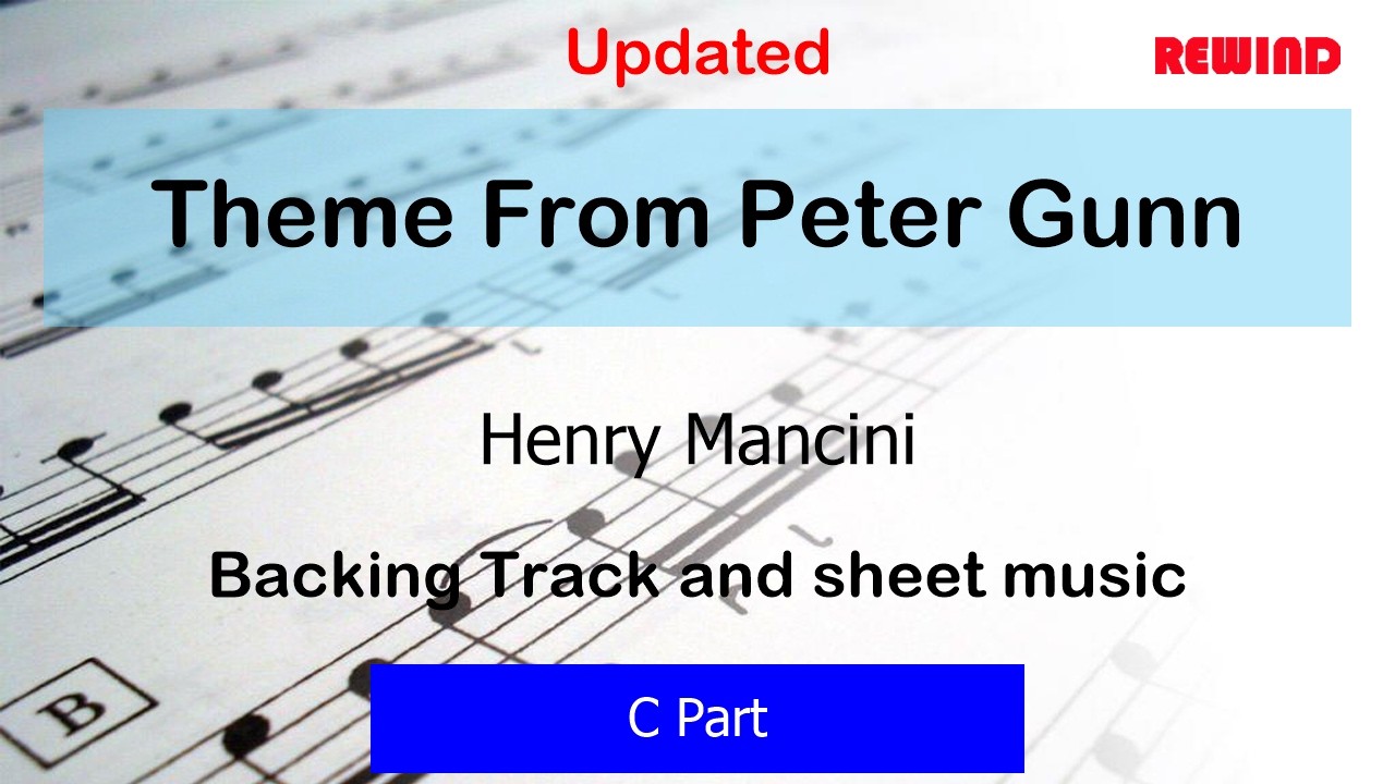 Theme From Peter Gunn V2 : Henry Mancini : C Instruments Playalong Backing Track