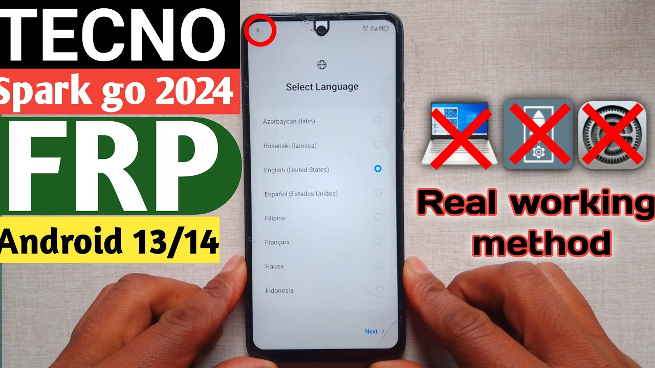 TECNO SPARK GO 2024 Frp bypass android 13/14 without PC #new #easy #trick #2025