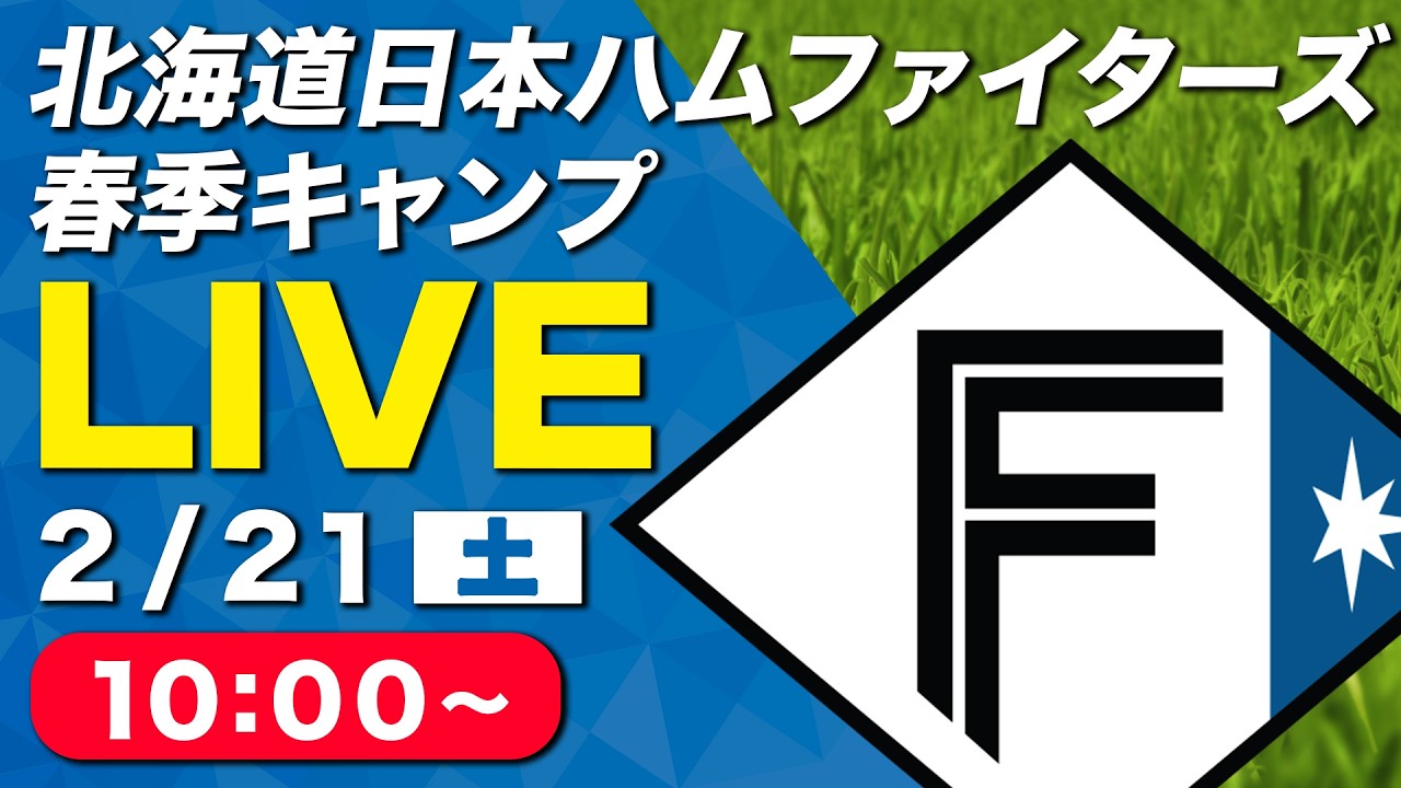 【特別LIVE】2/21 朝10:00～ ファイターズキャンプLIVE 2026～北海道日本ハムファイターズ 春季キャンプ～