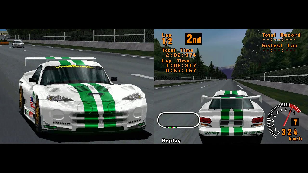 Gran Turismo (PSX) - Dodge Viper GTS-R | Megaspeed Cup Full HD 1080p